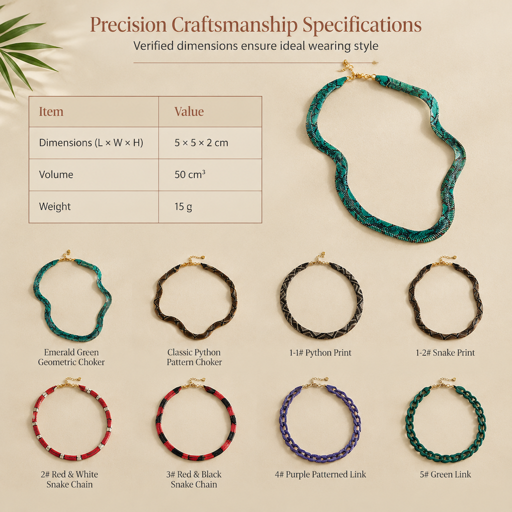 📢 50% de Réduction – Collier Chaîne Clavicule Motif Serpent Vintage Géométrique, Bijou Femme Style Rétro Audacieux et Élégant