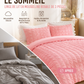 📢 40% de Réduction – Parure de Lit 3 Pièces Plissée Pintuck, Housse de Couette Respirante Infroissable et Taies d'Oreiller