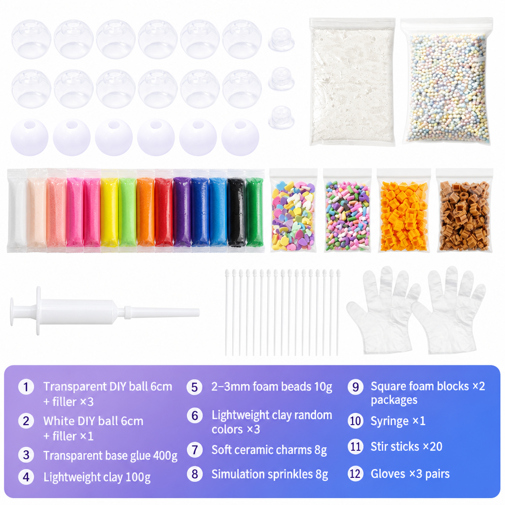 🧸 PROMO FLASH : 50% DE RÉDUCTION ! Kit Créatif DIY Balle Anti-Stress à Rebond Lent pour Enfants et Adultes – Pâte Modelante & Paillettes Incluses for une Activité Manuelle Relaxante et Personnalisable ✨