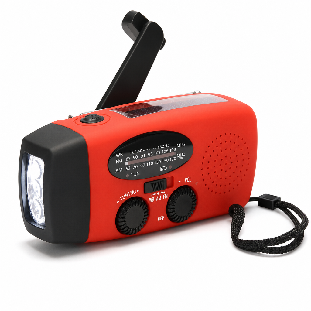 📢 50% de Réduction – Radio d'Urgence Solaire et Manivelle Dynamo 2000mAh Portable AM/FM Lampe Torche LED et Batterie Externe