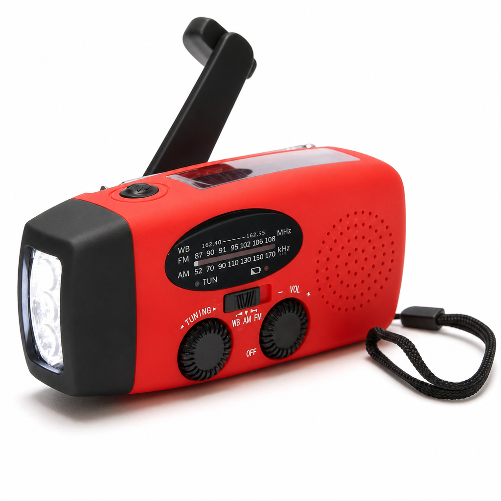 📢 50% de Réduction – Radio d'Urgence Solaire et Manivelle Dynamo 2000mAh Portable AM/FM Lampe Torche LED et Batterie Externe