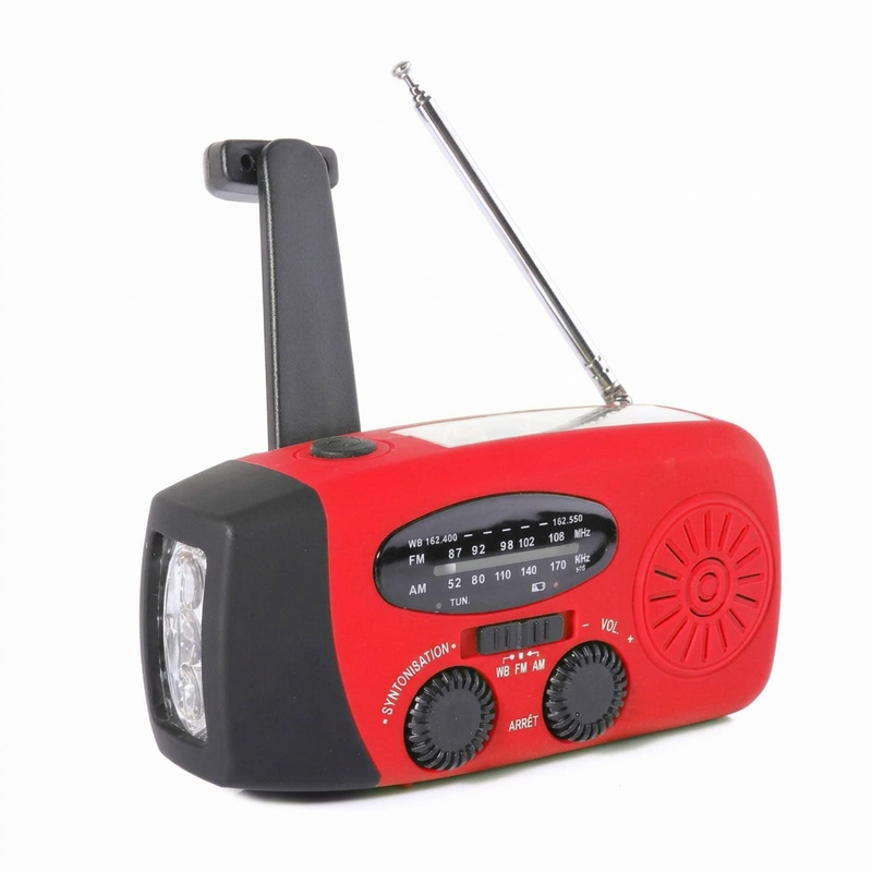 📢 50% de Réduction – Radio d'Urgence Solaire et Dynamo Portable Multifonction AM/FM/WB avec Lampe LED et Batterie de Secours