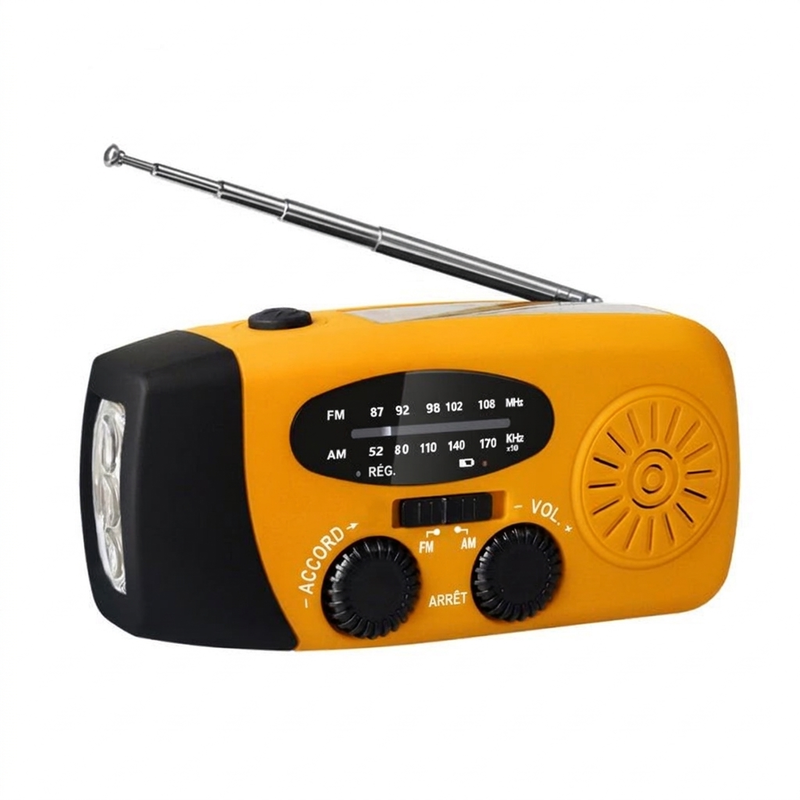 📢 50% de Réduction – Radio d'Urgence Solaire et Dynamo Portable Multifonction AM/FM/WB avec Lampe LED et Batterie de Secours
