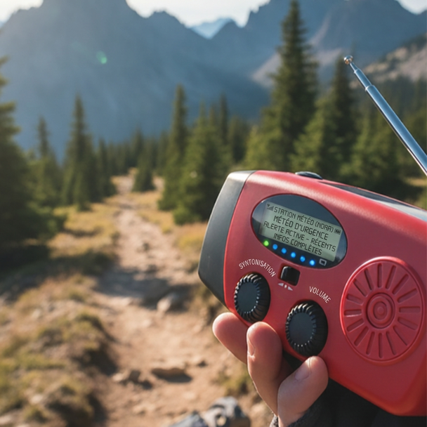 📢 50% de Réduction – Radio d'Urgence Solaire et Dynamo Portable Multifonction AM/FM/WB avec Lampe LED et Batterie de Secours