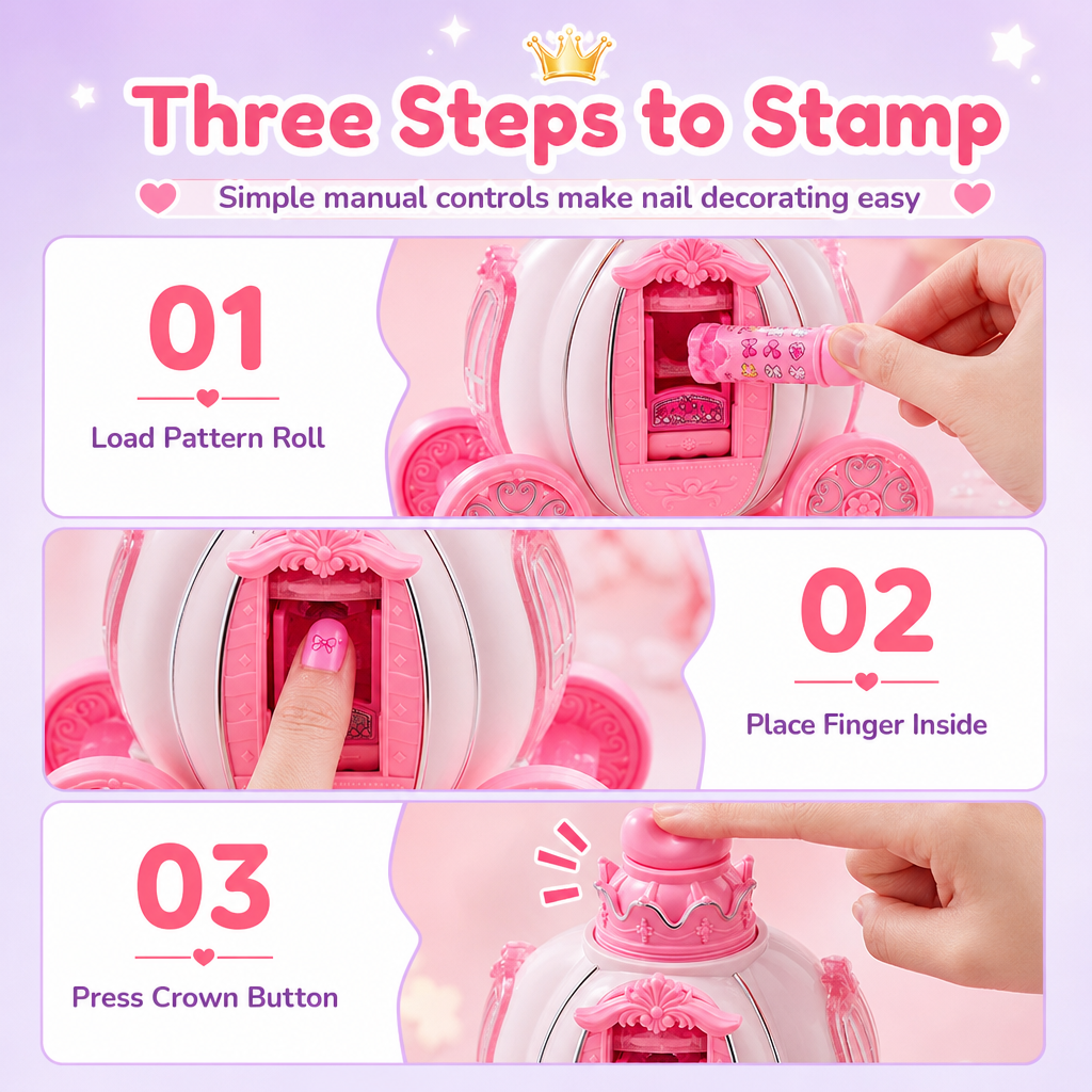 📢 42% de Réduction – Coffret de Maquillage Enfant Lavable Princesse avec Mallette Dépliable et Tampon à Ongles Magique