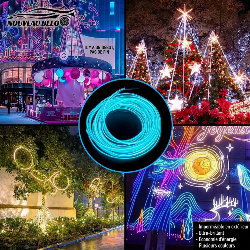 📢 50% de Réduction – Bande Lumineuse LED d'Ambiance Intérieure pour Voiture avec Prise USB et Éclairage Néon Flexible