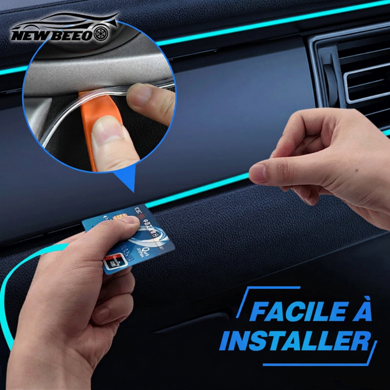 📢 50% de Réduction – Bande Lumineuse LED d'Ambiance Intérieure pour Voiture avec Prise USB et Éclairage Néon Flexible