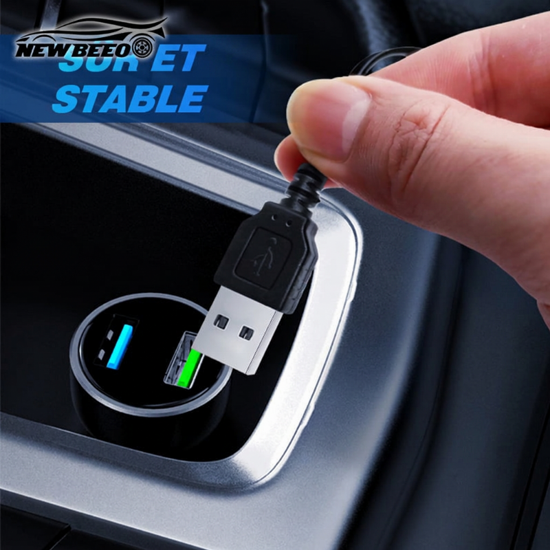 📢 50% de Réduction – Bande Lumineuse LED d'Ambiance Intérieure pour Voiture avec Prise USB et Éclairage Néon Flexible