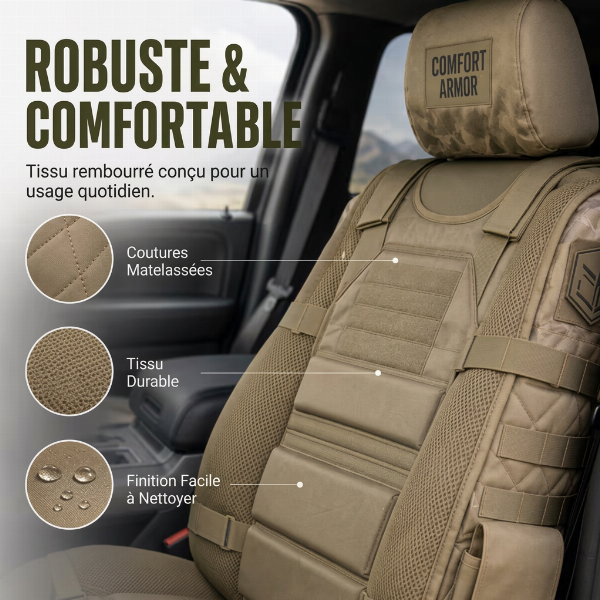 50% de Réduction – 📢 Housse de Siège Tactique de Voiture avec Poches de Rangement Molle et Protection Anti-Rayures Universelle