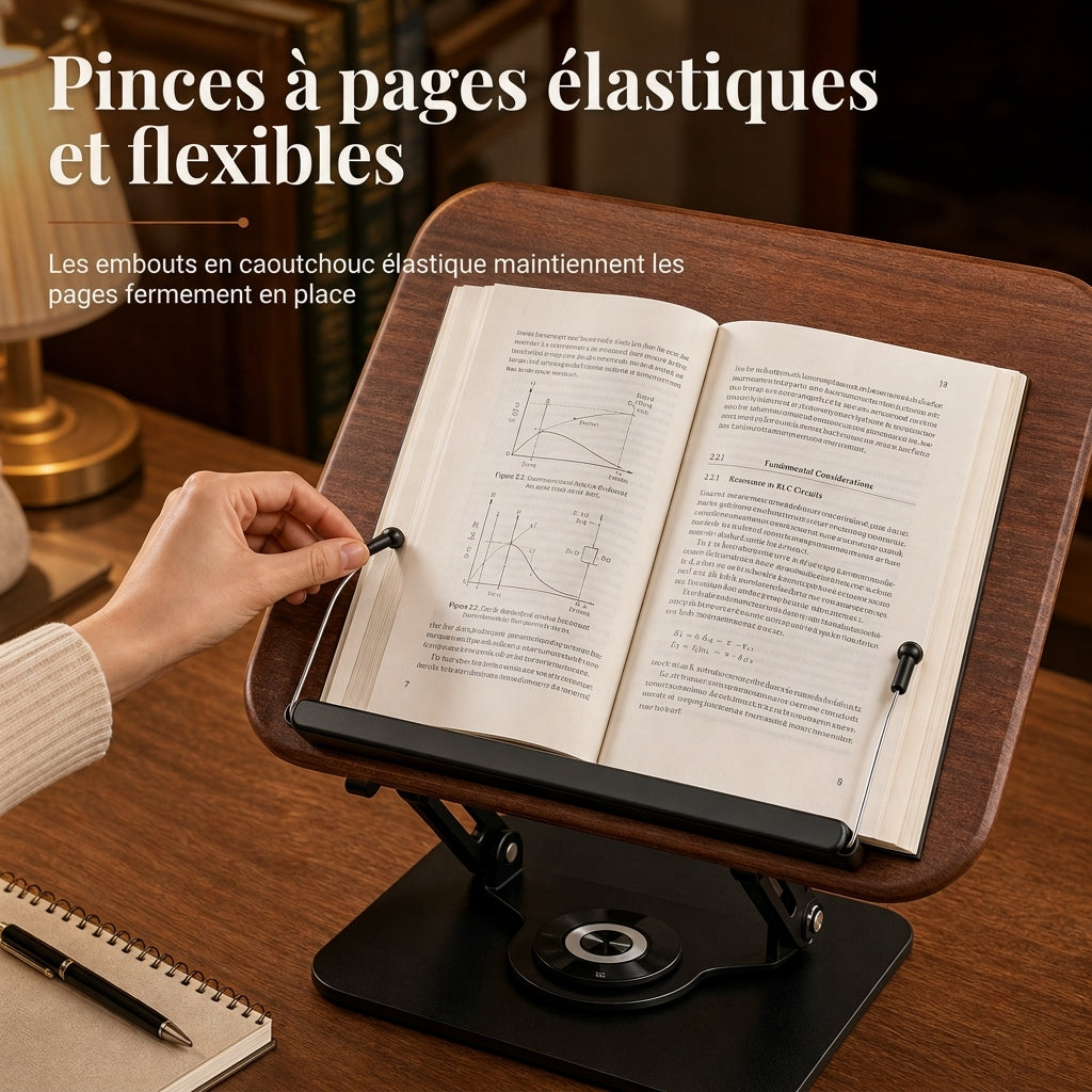 📢 50% de Réduction – Support de Lecture et Tablette Rotatif à 360° en Acrylique Transparent, Réglable en Hauteur, Ergonomique