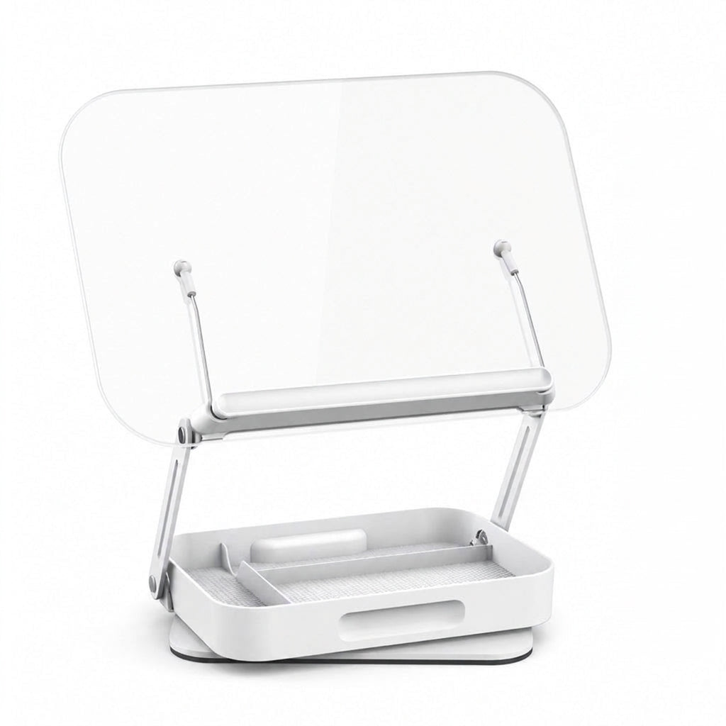📢 50% de Réduction – Support de Lecture et Tablette Rotatif à 360° en Acrylique Transparent, Réglable en Hauteur, Ergonomique