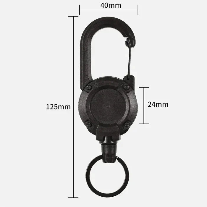 Automatisch einziehbares Drahtseil Luya Tactical Keychain-4